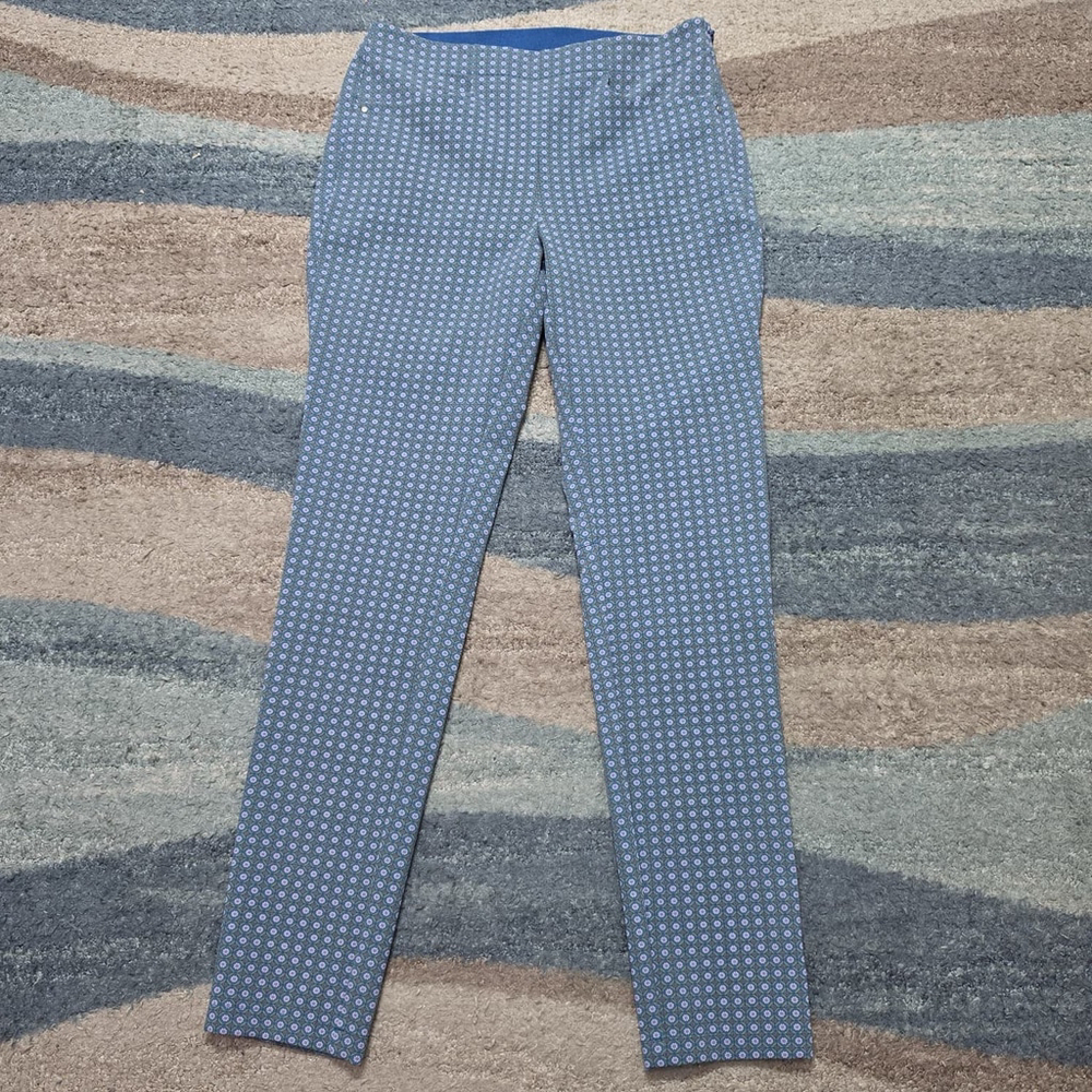 RLX Ralph Lauren Golf Pants Women's Size 4 Blue Diamond Print Stretch